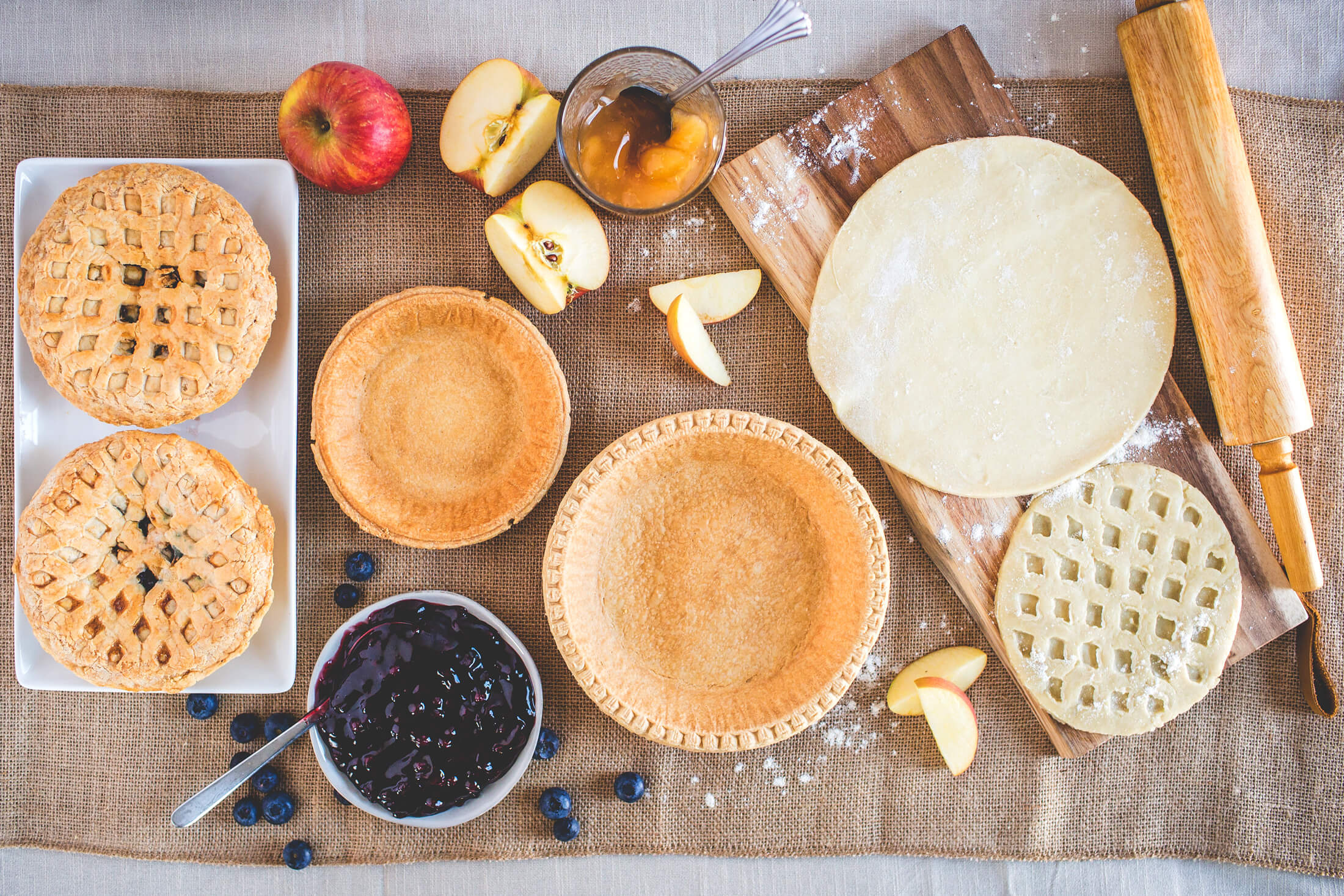 Boston Baking Pie Shells with Ingredients